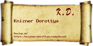 Knizner Dorottya névjegykártya